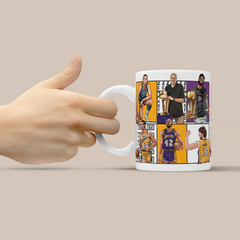 LA Lakers Dream Team Legends 3D Doodle Art - 11oz Ceramic Mug