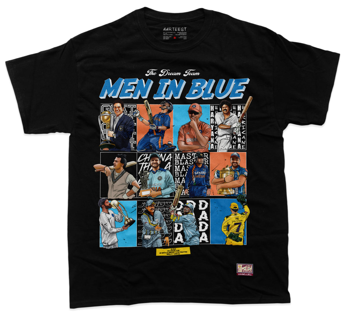 Team India Men in Blue Cricket Dream Team Legends T-Shirt