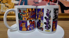 Kobe Bryant Tribute 3D Art Mugs - 11oz Ceramic Set of 2